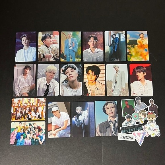 WONWOO Photocards Seventeen 17 Jeon KPOP Set Bias Pack Unofficial Cards Carats - Picture 1 of 5